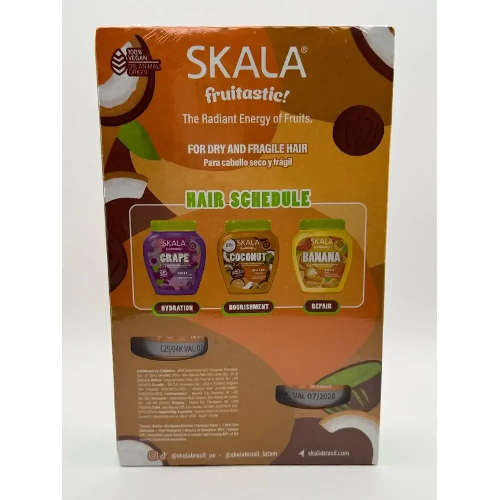 Skala Frutastic Coconut Shampoo Conditioner 325ml Moisture Set Vegan New Brazil